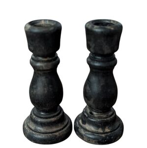 FREE! Rustic Black Candle Holders